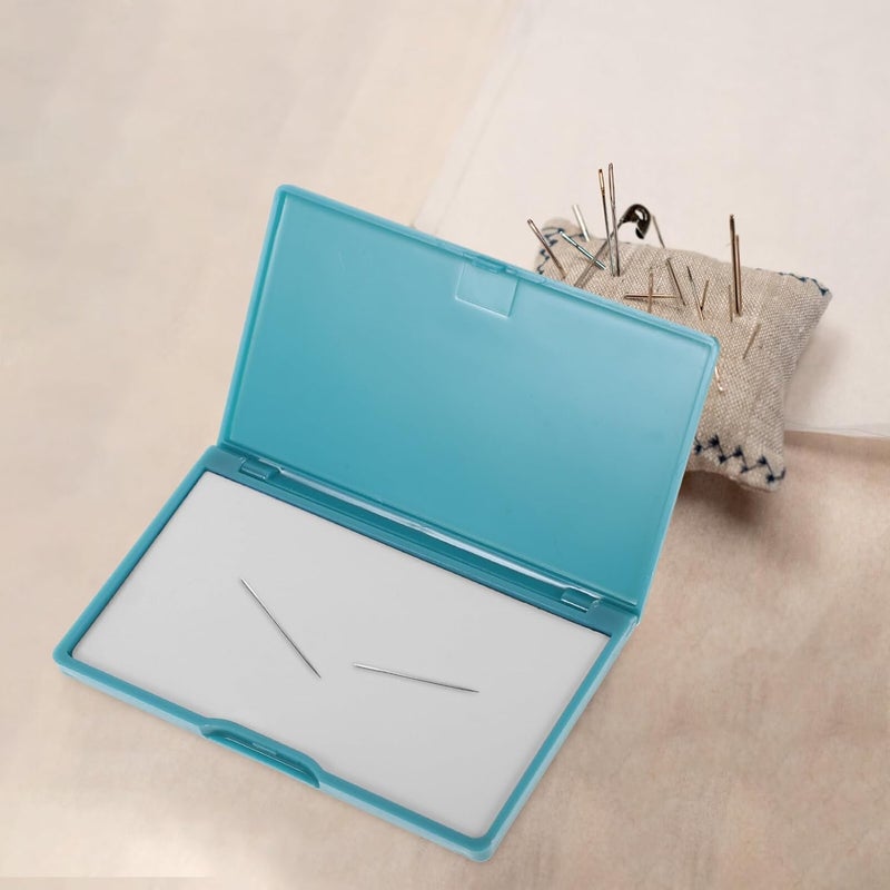 NUOBESTY Sewing Needle Case Magnetic Needle Case Sewing Needle Storage Slim Line Magnetic Box Pin Holder Small Metal Objects Organizer Blue Sewing Supply Organizer - Image 3